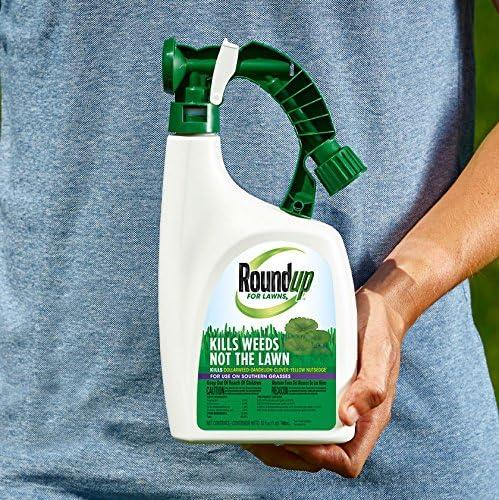 imageRoundup for Lawns4 Ready to Use  for Use on Southern Grasses for Use on Bluegrass Fescues and Perennial Ryegrass Kills Over 90 Weed Types Including Dandelion Clover and Nutsedge 1 galReady to Spray