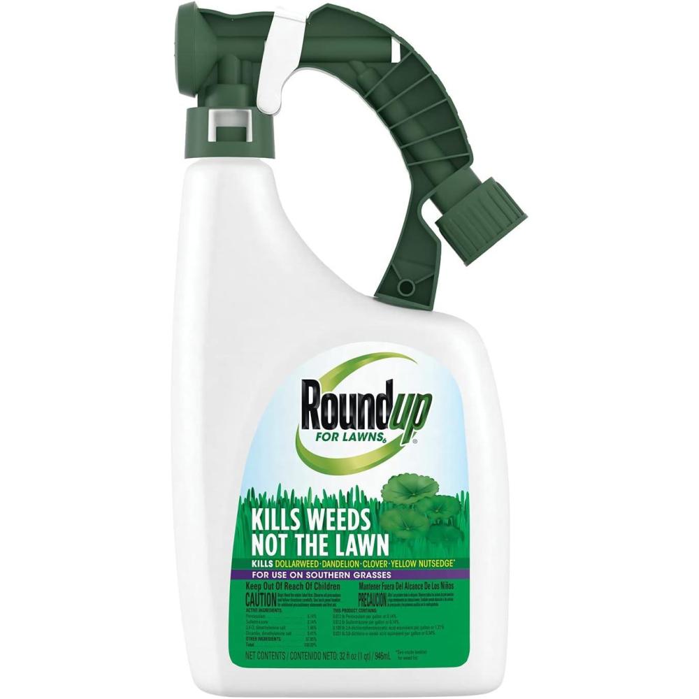 imageRoundup for Lawns4 Ready to Use  for Use on Southern Grasses for Use on Bluegrass Fescues and Perennial Ryegrass Kills Over 90 Weed Types Including Dandelion Clover and Nutsedge 1 galReady to Spray