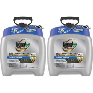 imageRoundup Dual Action Weed ampamp Grass Killer Plus 4 Month Preventer Refill 125 gal1 gal Pack of 2