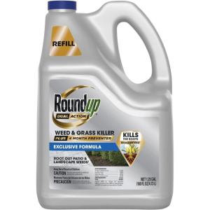 imageRoundup Dual Action Weed ampamp Grass Killer Plus 4 Month Preventer Refill 125 gal125 gal