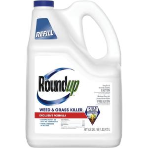 imageRoundup Weed ampamp Grass Killer Refill Use in and Around Flower Beds Trees Driveways Walkways ampamp More 125 gal125 gal