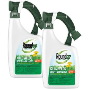 imageRoundup for Lawns1 Refill Northern 125 gal  Lawn Safe Weed Killer for Northern Lawns  Kills Crabgrass Dandelion Clover and Yellow Nutsedge  Kills Weeds Not The Lawn2 Pack 32oz